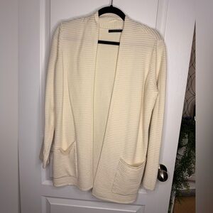 NWOT Cream Open-Front Sweater